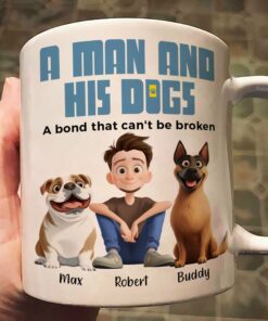 A Man & His Dogs - Personalized Mug