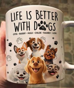 Better With My Dogs - Personalized Mug