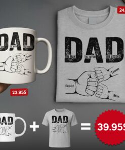 Dad The Man The Myth The Legend - Custom Father's Day Gift Set