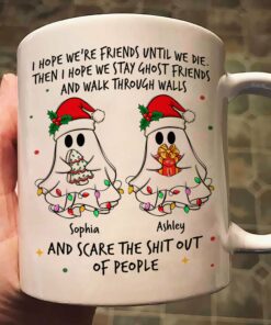 Ghost Friends Christmas Time - Personalized Mug