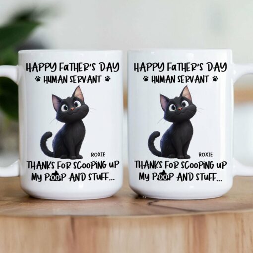Happy Father's Day, Human Servant - Personalized Mug