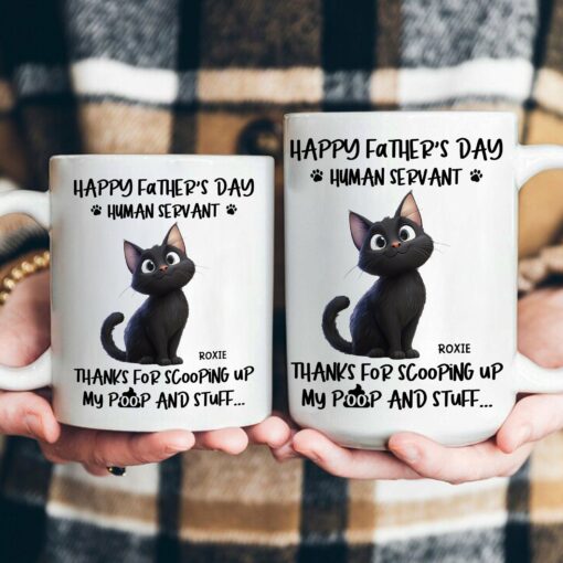 Happy Father's Day, Human Servant - Personalized Mug