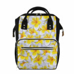 Frangipani Flower Print Diaper Bag
