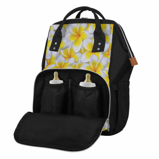 Frangipani Flower Print Diaper Bag