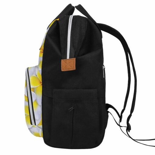 Frangipani Flower Print Diaper Bag