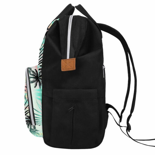 Pastel Palm Tree Pattern Print Diaper Bag