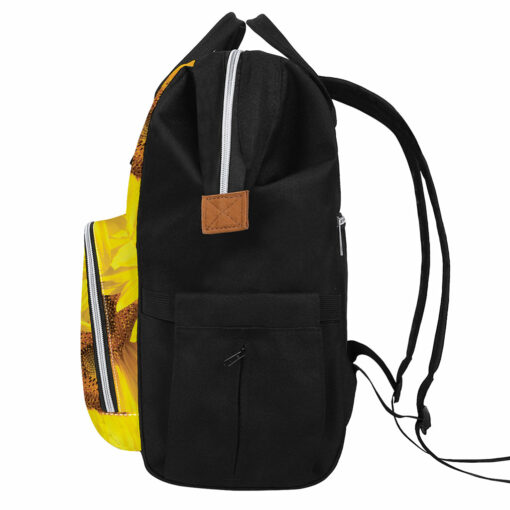 Yellow Sunflower Print Diaper Bag