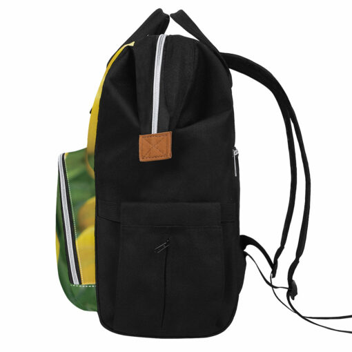Yellow Tulip Print Diaper Bag