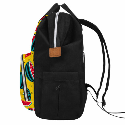 Yellow Watermelon Pieces Pattern Print Diaper Bag
