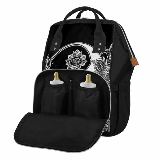 Yin And Yang Koi Carp Fish Print Diaper Bag
