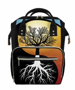 Yin Yang Tree Of Life Print Diaper Bag