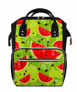 Yummy Watermelon Pieces Pattern Print Diaper Bag