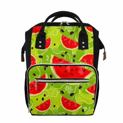 Yummy Watermelon Pieces Pattern Print Diaper Bag