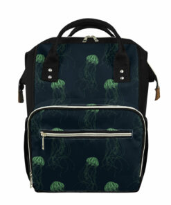 Zentangle Jellyfish Pattern Print Diaper Bag