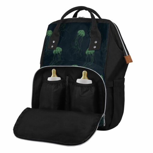 Zentangle Jellyfish Pattern Print Diaper Bag