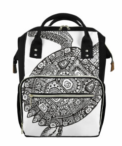 Zentangle Sea Turtle Print Diaper Bag
