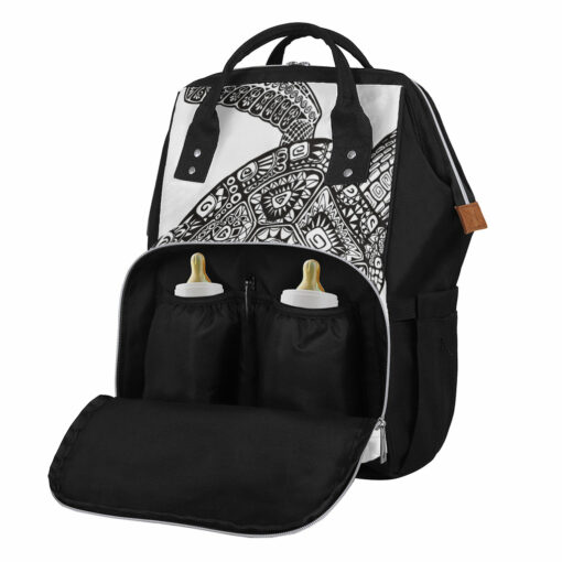 Zentangle Sea Turtle Print Diaper Bag