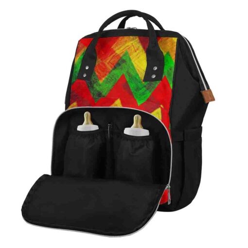 Zig Zag Reggae Pattern Print Diaper Bag