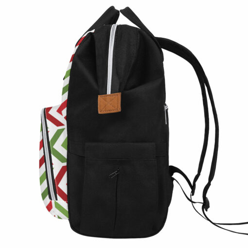 Zigzag Merry Christmas Pattern Print Diaper Bag