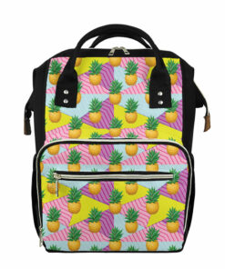 Zigzag Pineapple Pattern Print Diaper Bag