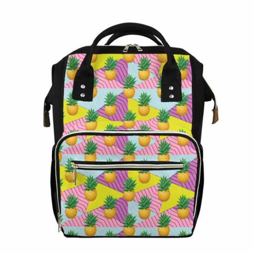Zigzag Pineapple Pattern Print Diaper Bag