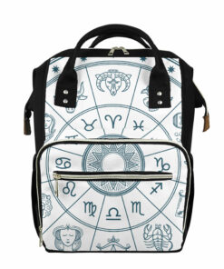 Zodiac Astrology Signs Print Diaper Bag