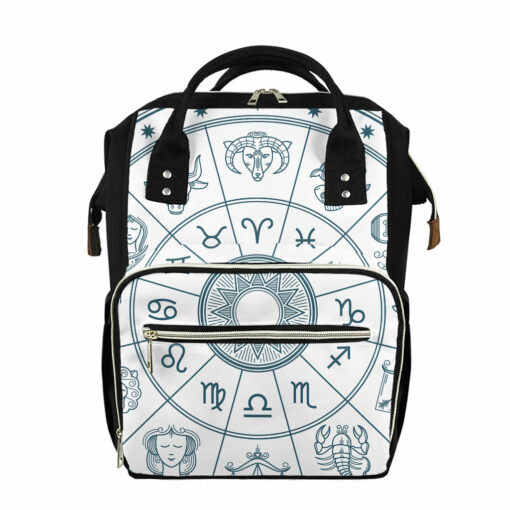 Zodiac Astrology Signs Print Diaper Bag