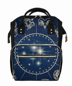 Zodiac Astrology Symbols Print Diaper Bag