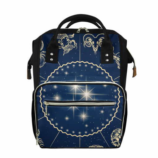 Zodiac Astrology Symbols Print Diaper Bag