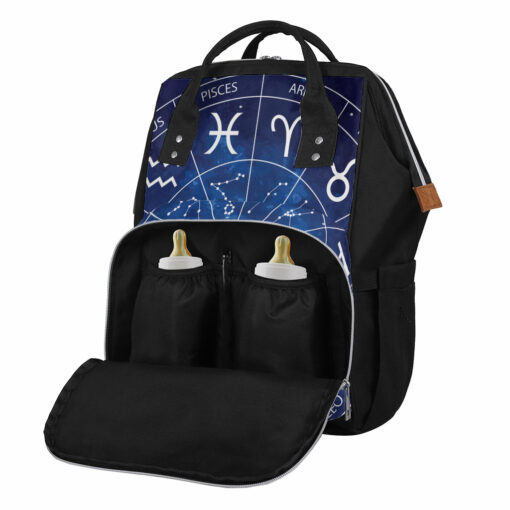 Zodiac Signs Wheel Print Diaper Bag