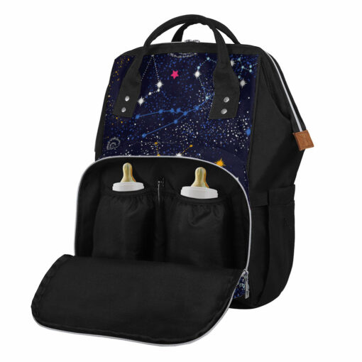 Zodiac Star Signs Galaxy Space Print Diaper Bag