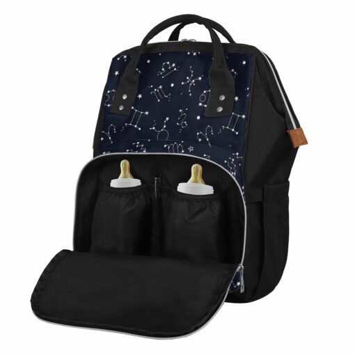 Zodiac Star Signs Pattern Print Diaper Bag