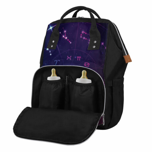 Zodiac Symbols Wheel Print Diaper Bag