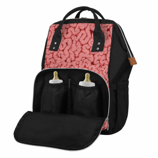 Zombie Brain Print Diaper Bag