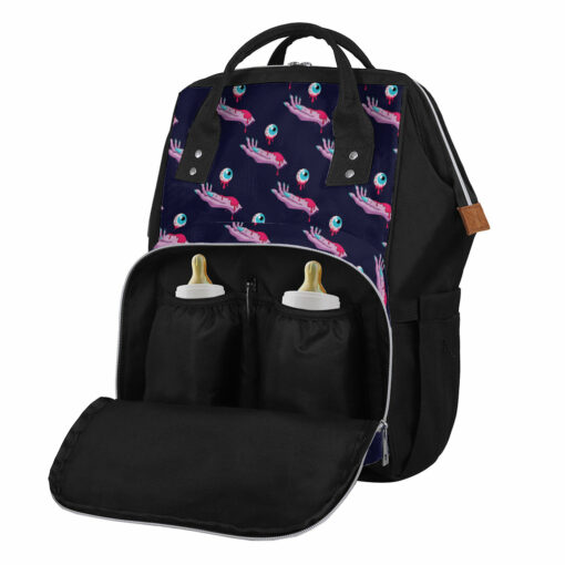 Zombie Eyeball Pattern Print Diaper Bag
